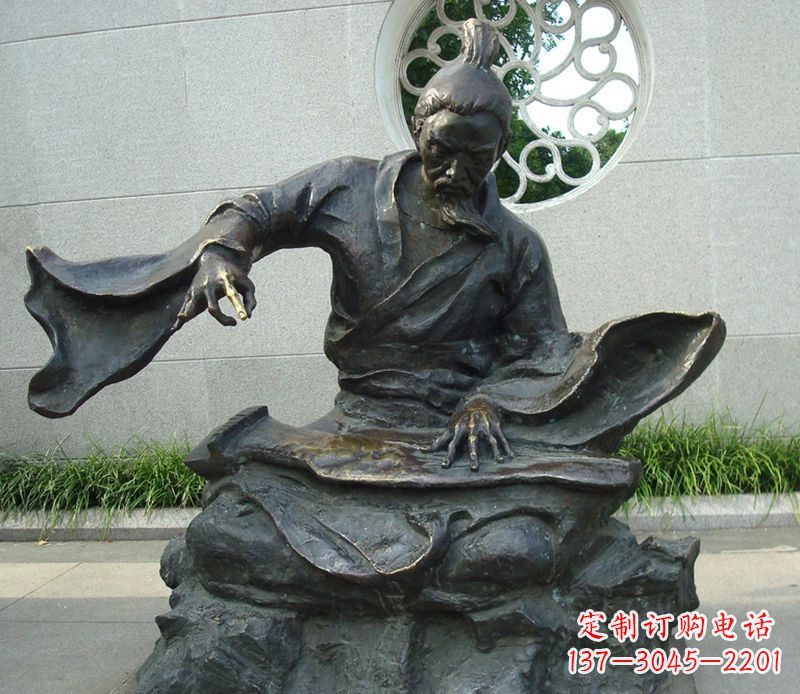 山西铜雕弹钢琴