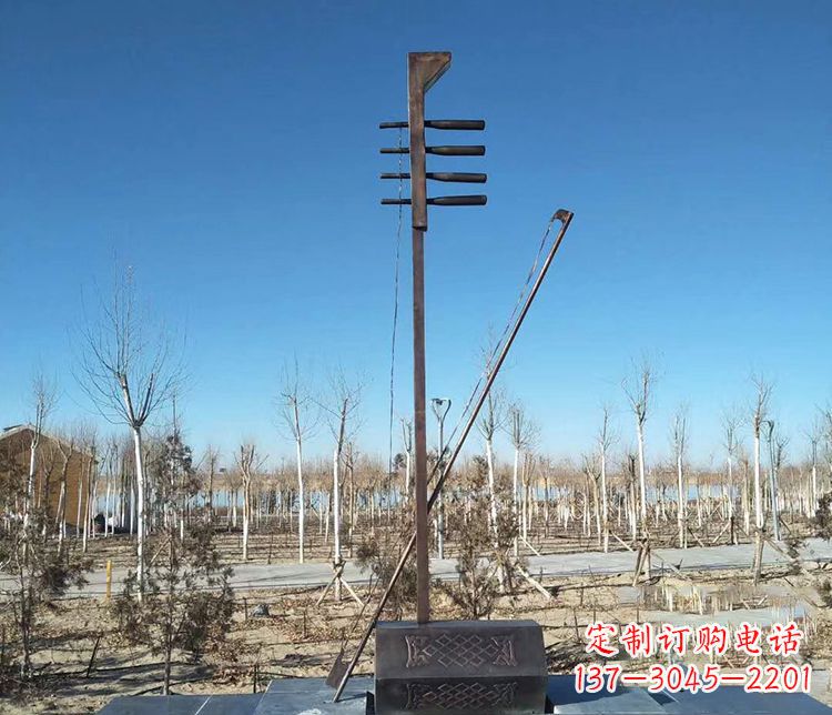山西铜雕二胡景观雕塑