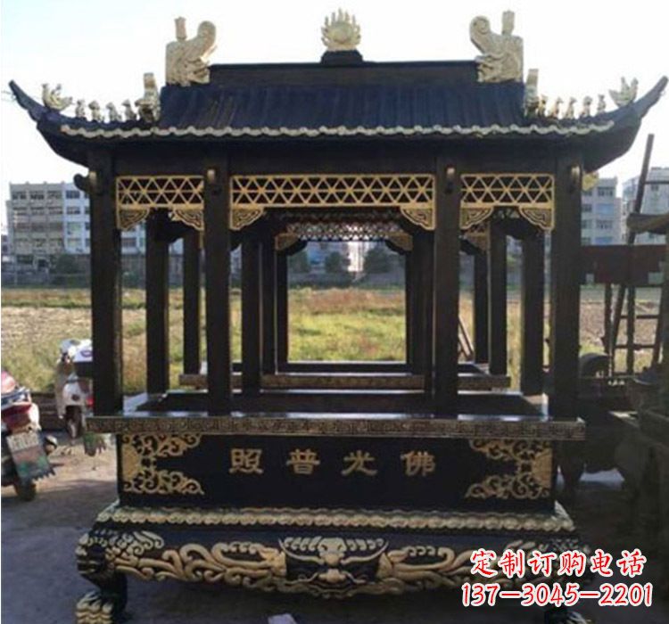 山西铜雕佛光普照香炉