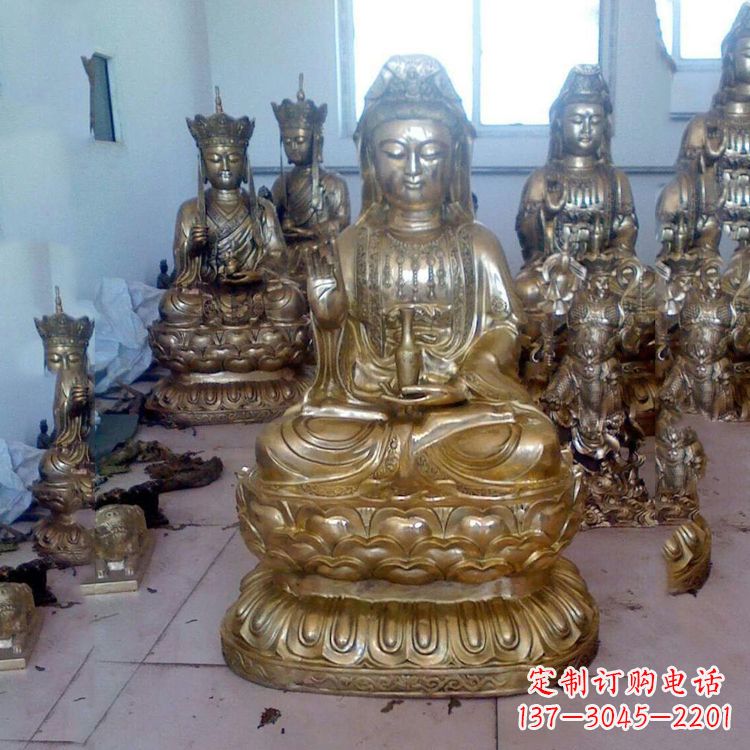 山西铜雕观音雕塑
