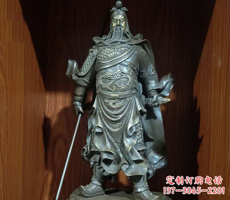 山西铜雕关公人物雕塑
