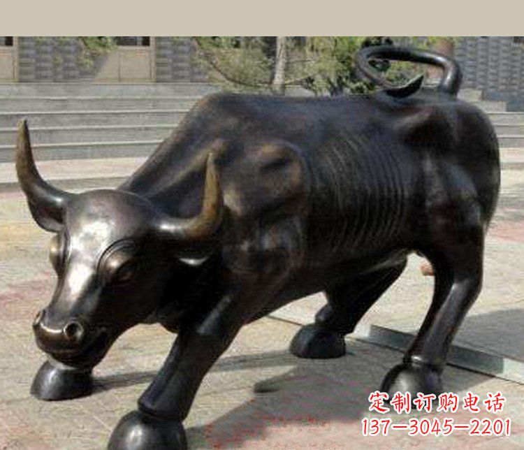 山西铜雕广场华尔街动物牛