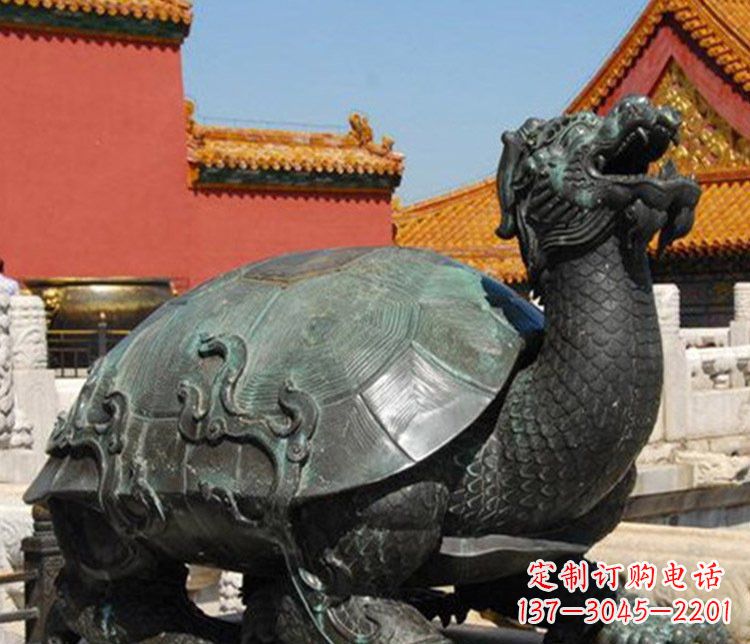 山西铜雕广场龙龟动物雕塑