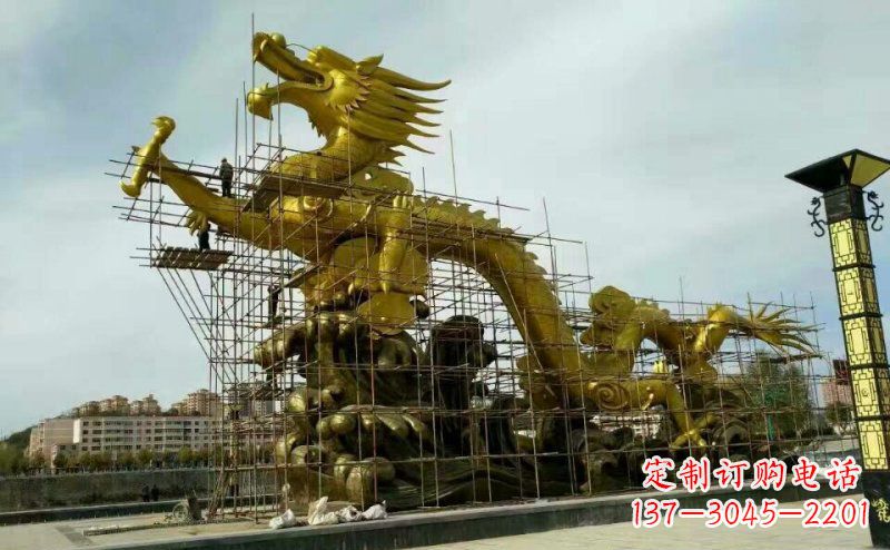 山西铜雕广场神龙景观摆件