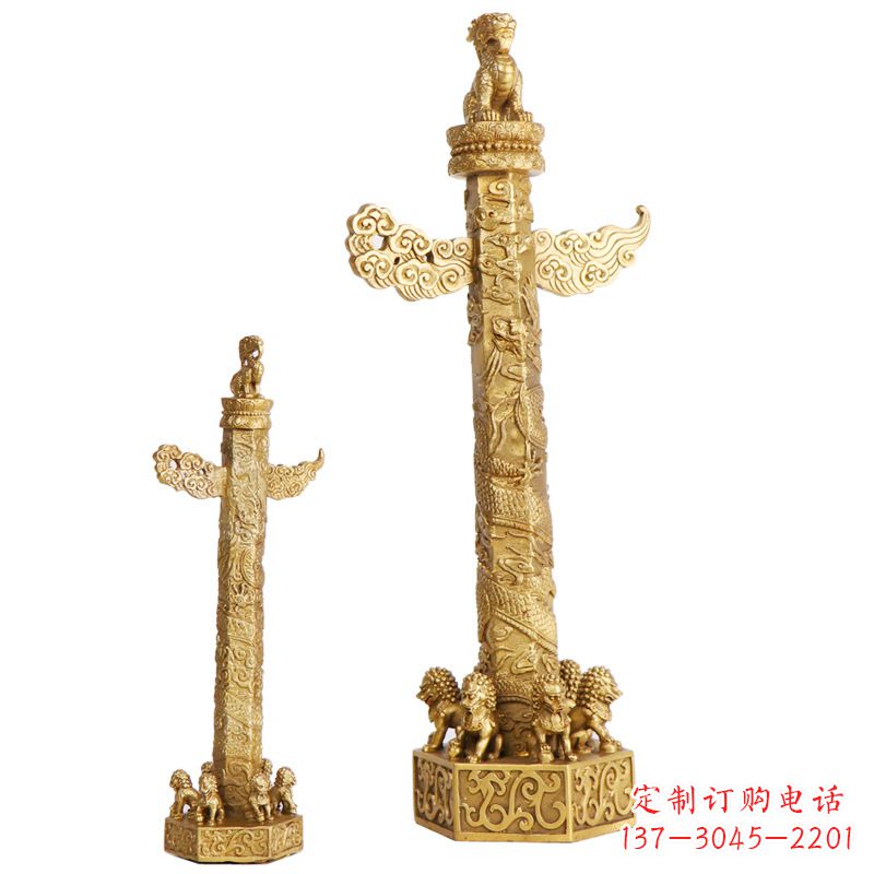 山西铜雕华表柱