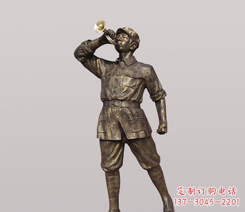 山西铜雕解放军战士