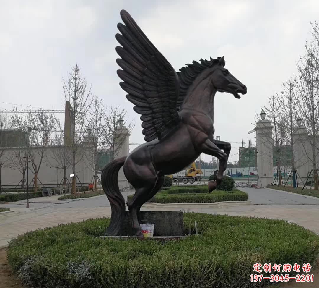 山西铜雕景观飞马