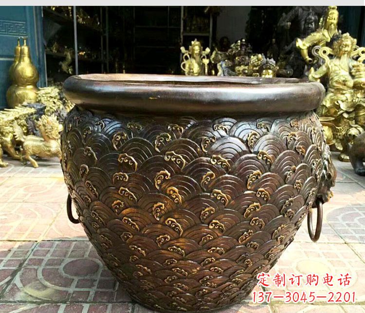 山西铜雕景观花盆