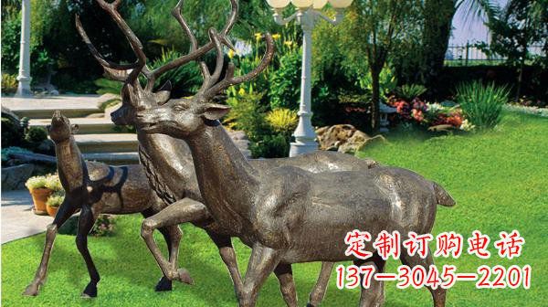 山西铜雕鹿公园动物雕塑