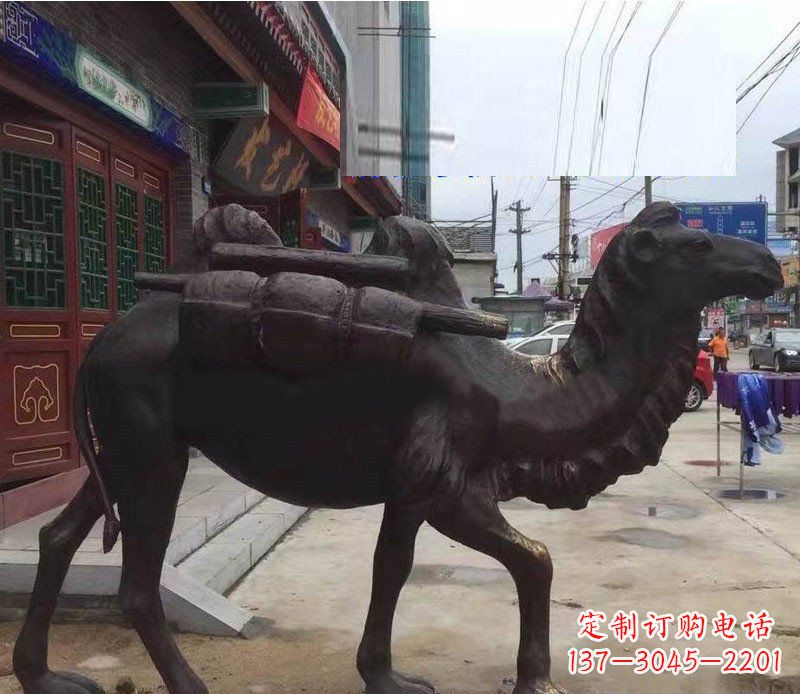 山西铜雕骆驼公园动物雕塑