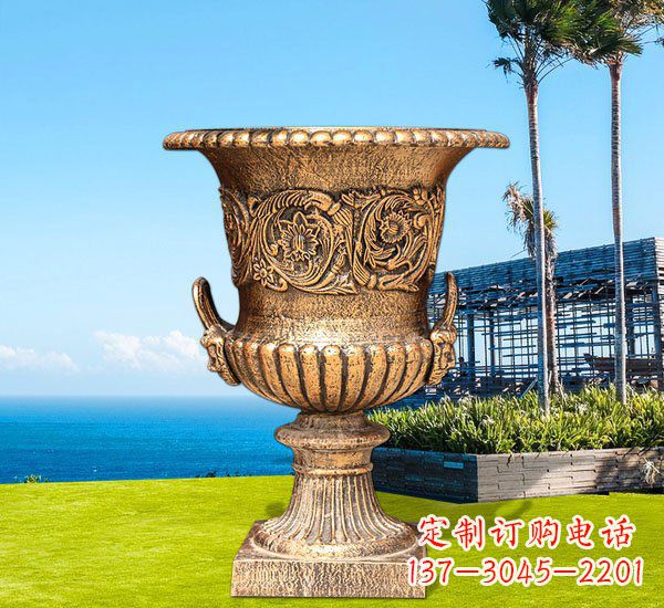 山西铜雕欧式花盆