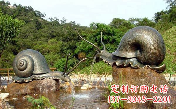 山西铜雕喷水蜗牛