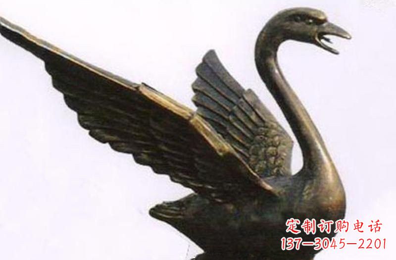 山西铜雕喷水天鹅公园动物雕塑