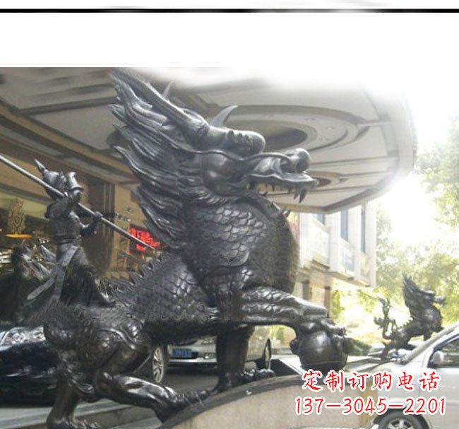 山西铜雕麒麟公司门口神兽雕塑