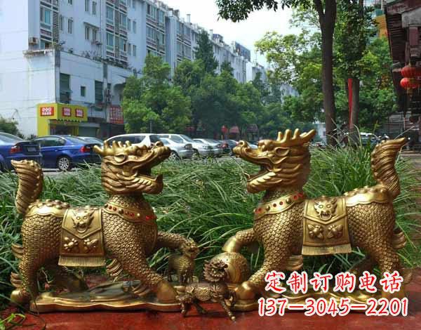 山西铜雕麒麟神兽
