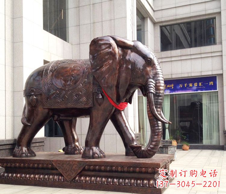 山西铜雕企业招财大象