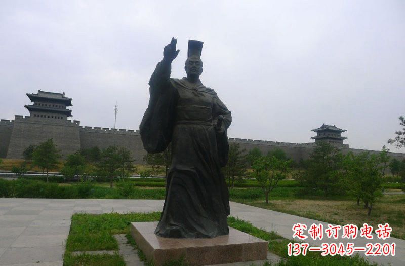 山西铜雕秦始皇古代名人雕塑