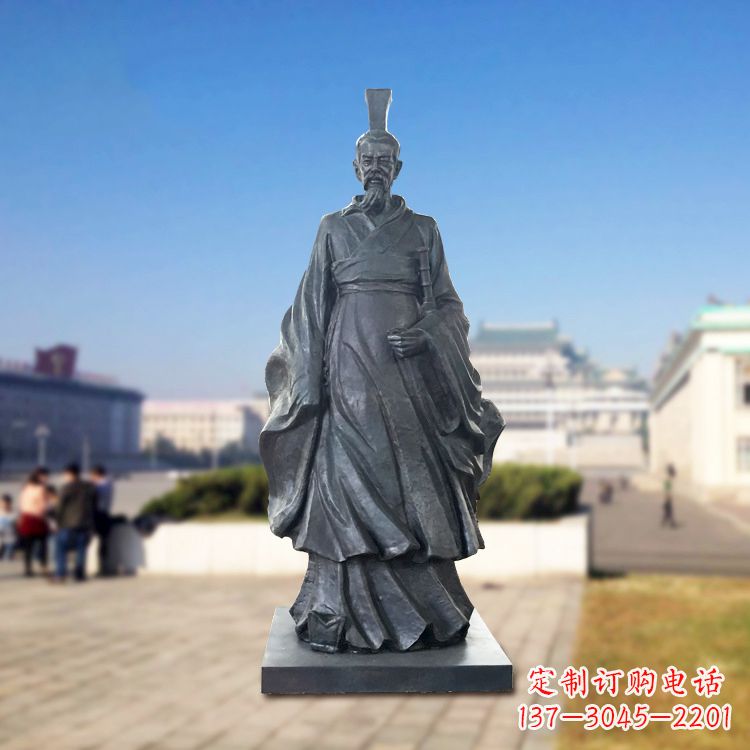 山西铜雕屈原塑像