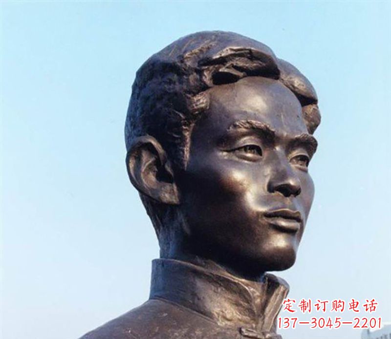山西铜雕人物头像