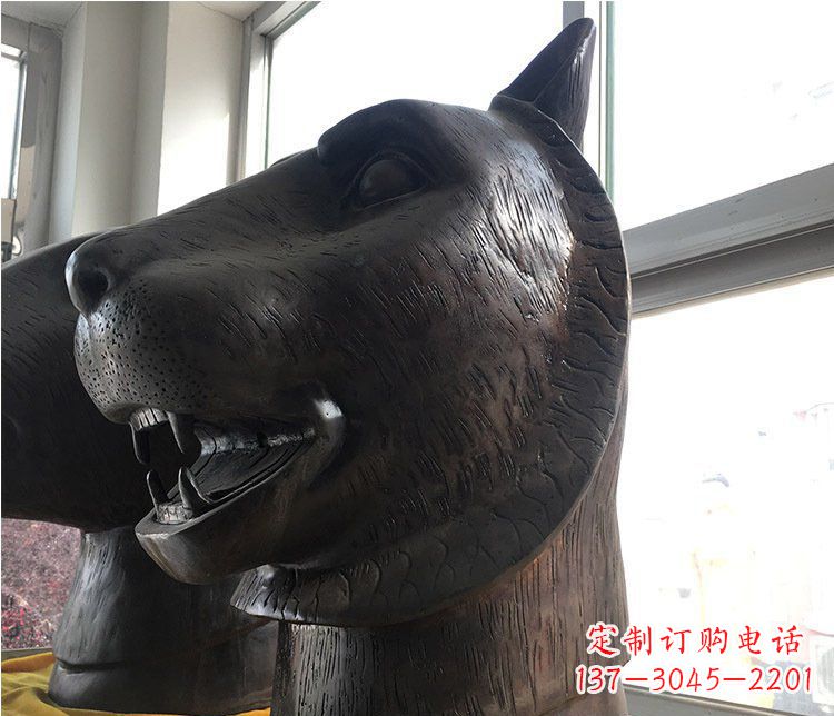 山西铜雕生肖动物头像雕塑摆件