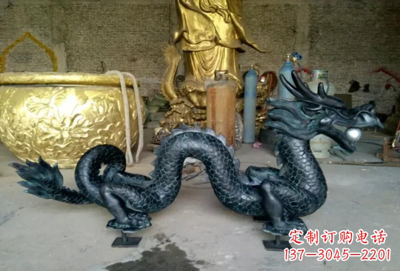 山西铜雕双龙戏珠222