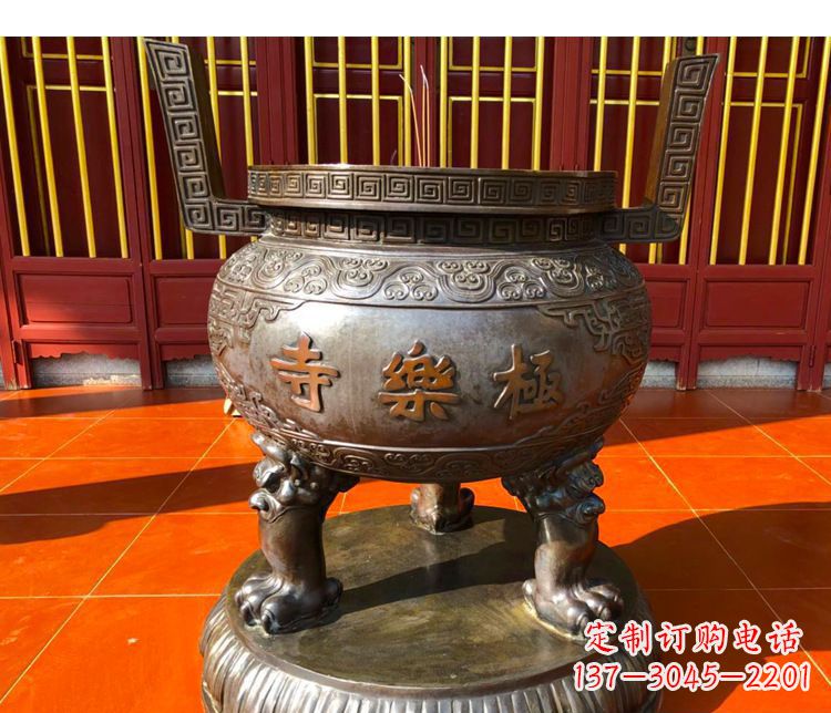 山西铜雕寺庙景观香炉