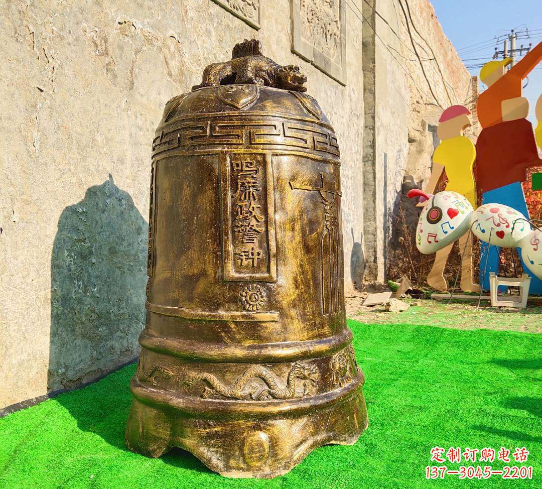 山西铜雕寺庙警钟雕塑摆件