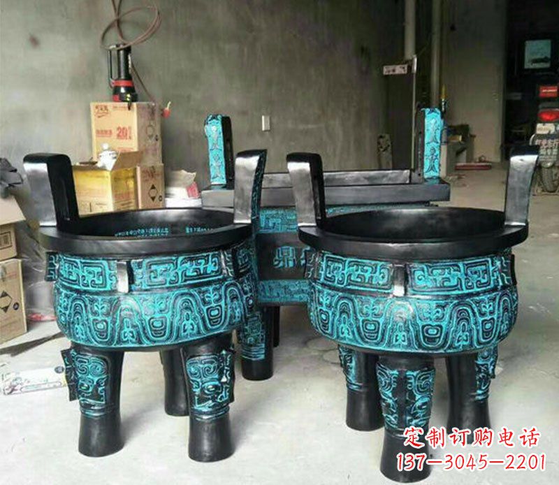 山西铜雕香炉寺庙香炉雕塑