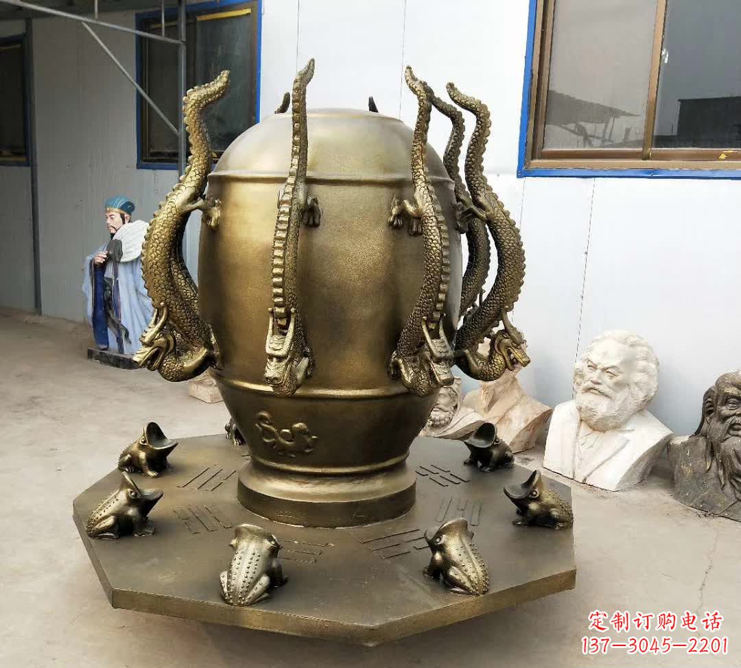 山西铜雕校园景观地动仪