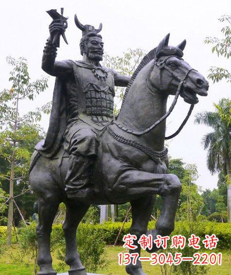 山西铜雕炎帝骑马