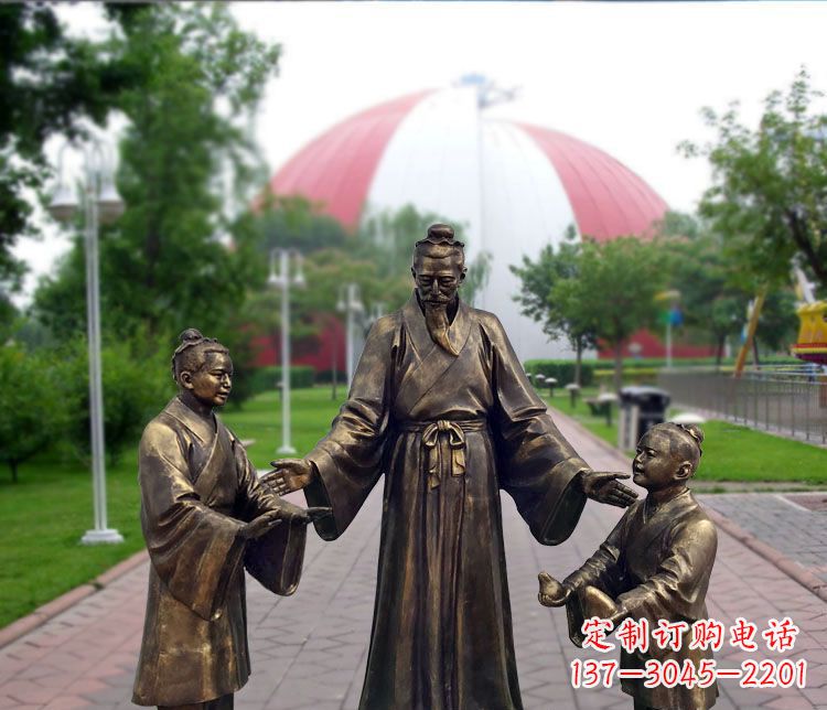 山西铜雕园林孔融让梨