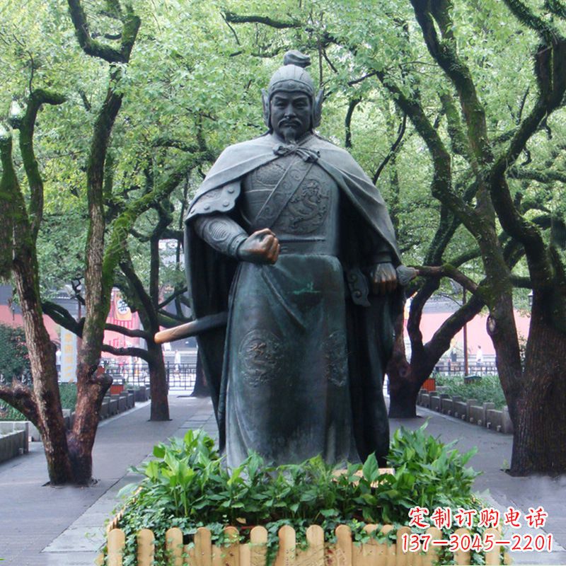 山西铜雕岳飞雕塑-公园园林历史名人中国古代民族英雄人物雕像