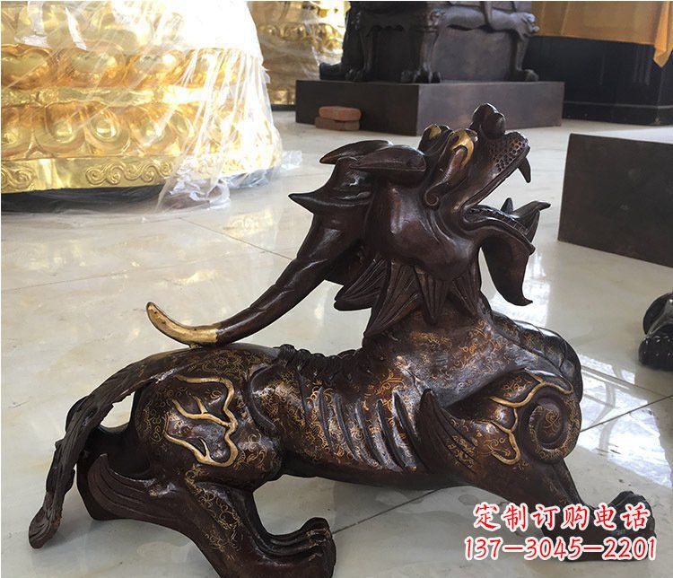 山西铜雕招财辟邪貔貅雕塑摆件