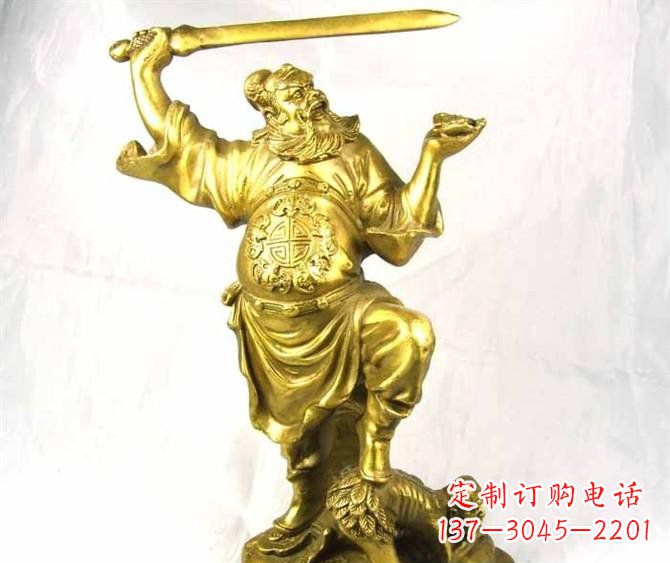 山西铜雕赵公明古代人物雕塑