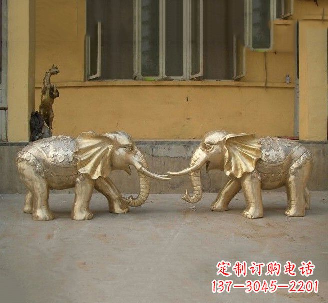 山西铜雕招财小象