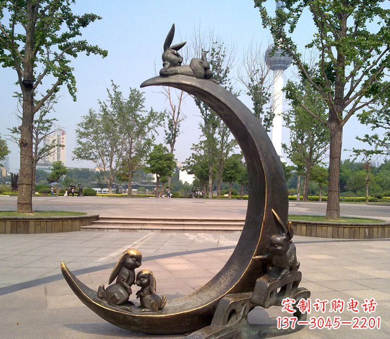 山西兔子铜雕