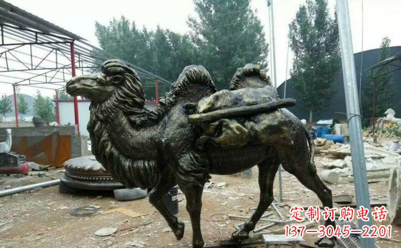 山西驮着东西的骆驼铜雕