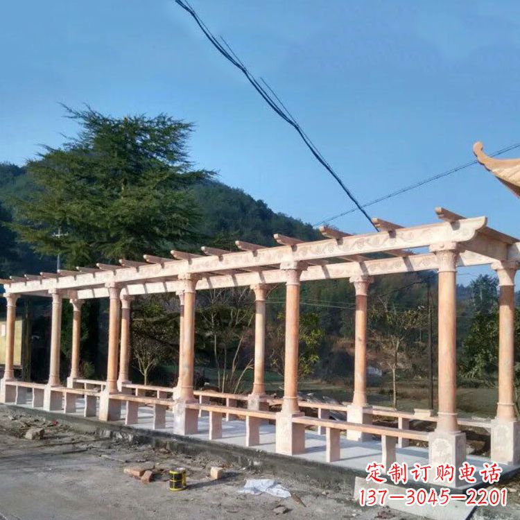 山西晚霞红花架长廊