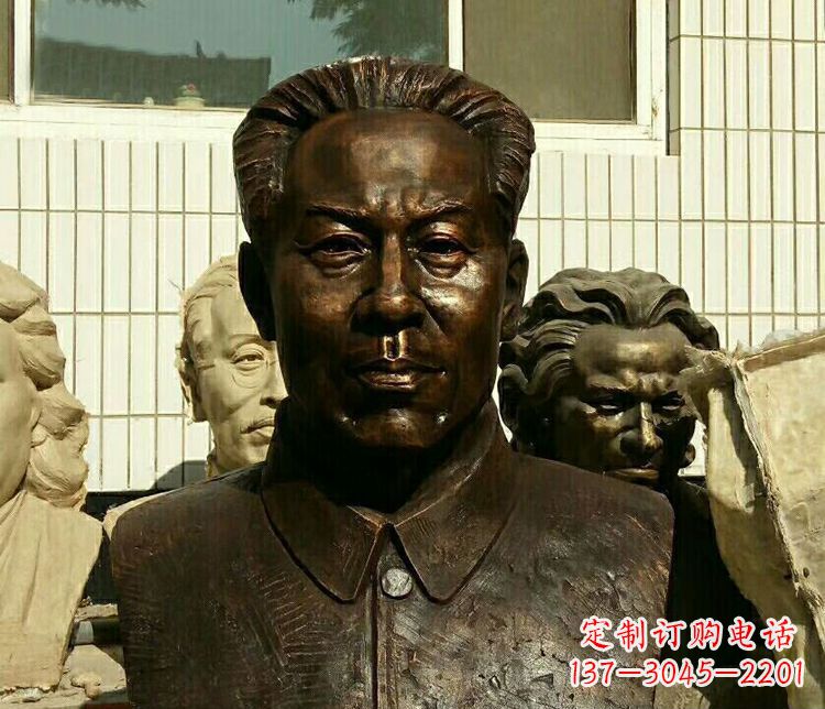 山西伟人刘少奇胸像铜雕