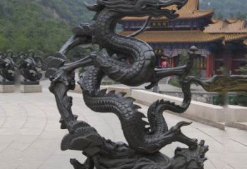 山西超群绝伦的盘龙铜雕