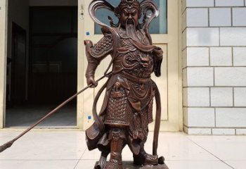 山西唯美古典风格关公铜雕像