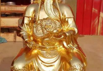 山西传承经典，漆金关公神像雕塑