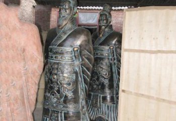 山西珍贵的秦始皇青铜雕像