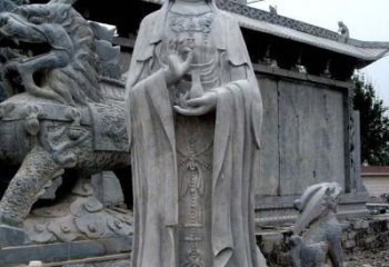 山西青石仿古观音雕像|传承古代神话传统