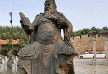 山西青石关公雕塑，让您的家居更加古典优雅