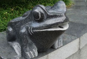 山西活力四射的青蛙喷水雕塑