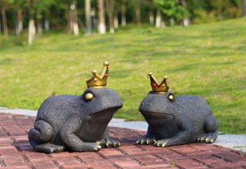 山西青蛙王子玻璃钢动物雕塑摆件，温馨家居装饰佳品