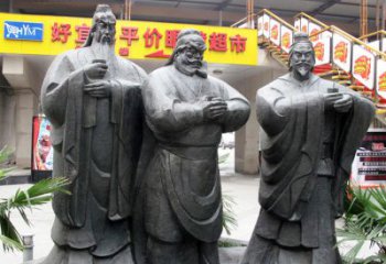 山西铭记经典：三国英雄关羽雕塑