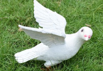 山西象征和平的少女和平鸽雕塑