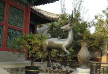 山西神鹿寺庙铜雕动物定制